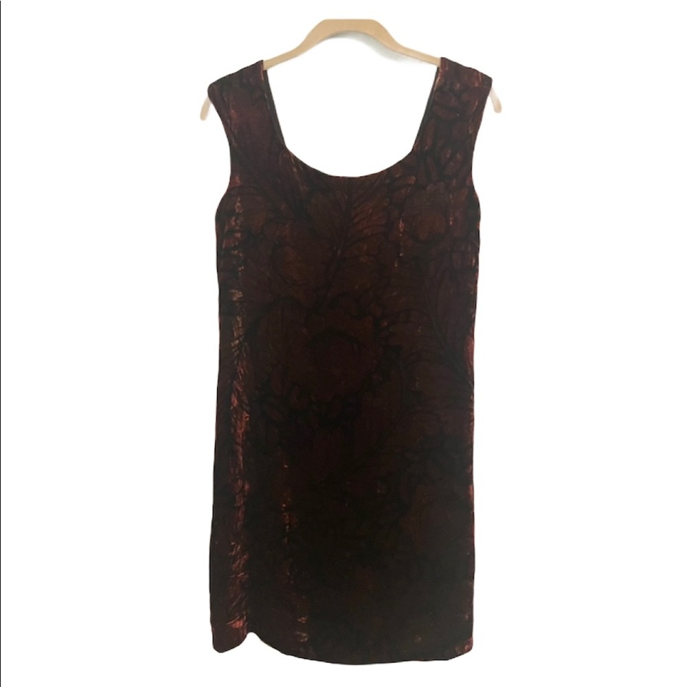 Diane Von Furstenberg Velvet Red and Black Dress